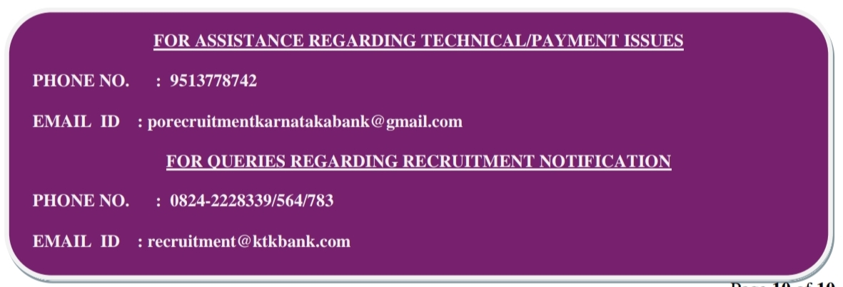 Karnataka Bank PO 